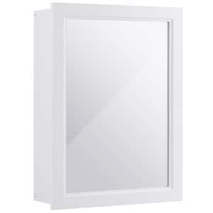 20 in. W x 26 in. H Rectangular White MDF Surface Mount Medicine Cabinet with Mirror