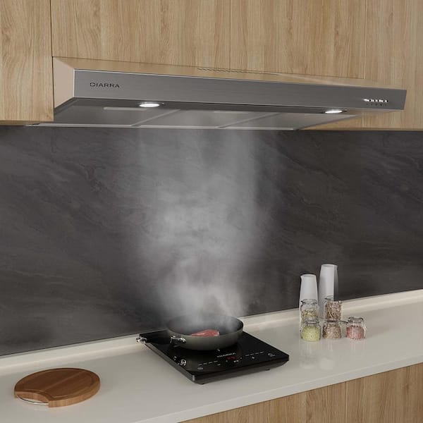 Slant Vent Series 30 in. 1000 CFM Under Cabinet or Wall Mount Range Hood  with Motion Activation in White