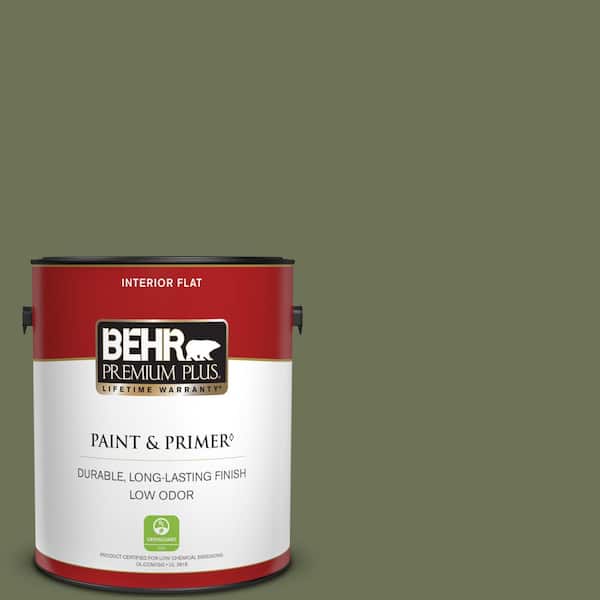BEHR PREMIUM PLUS 1 gal. #MQ6-53 Herb Cornucopia Flat Low Odor Interior Paint & Primer