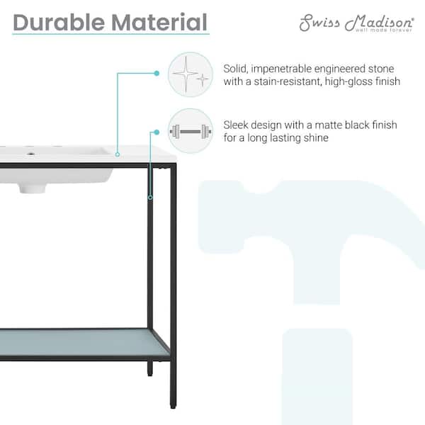 Swiss Madison Pierre 72 Double, Freestanding, Open Shelf, Matte