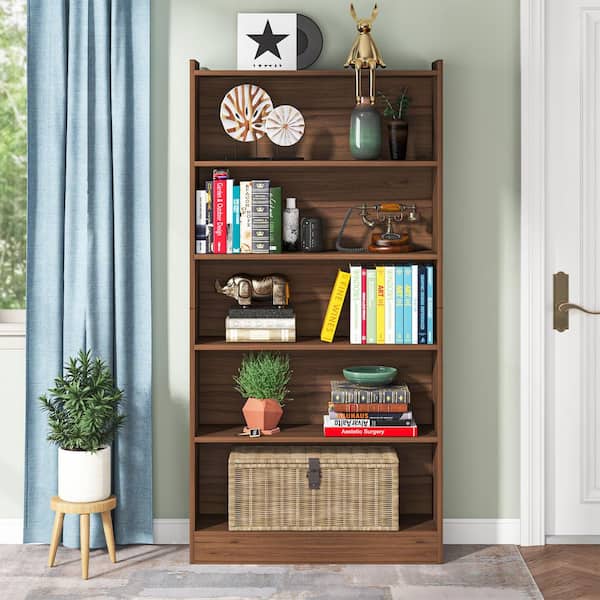 【送料無料】Collection Shelf / BROWN Bush Business Furniture Series C 36W 5 Shelf Bookcase with Doors