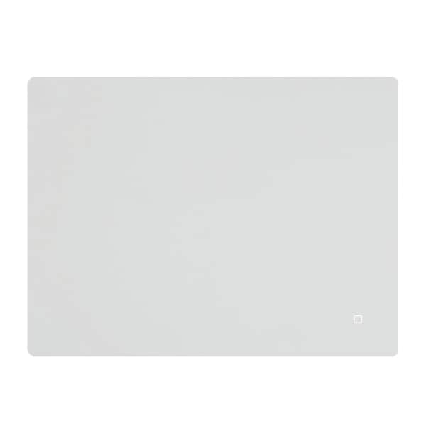 Unbranded 40 in. W x 28 in. H Large Rectangular Frameless Anti-Fog LED Wall Ceiling Bathroom Vanity Mirror in Silver