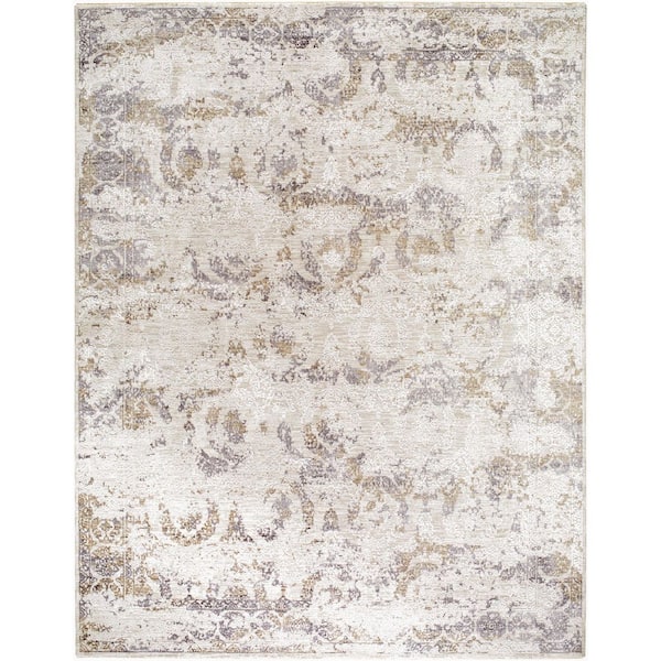 Gakko Gray Rustic Abstract 9 ft. x 12 ft. 2 in. Area Rug