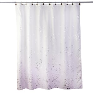 Splatter 72 in. Purple Shower Curtain