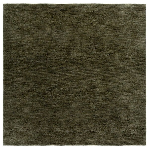 SAFAVIEH Carmine 6 ft. x 6 ft. Green Modern Solid square Area Rug ...