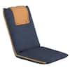 Blue Fabric Portable Padded Cushion Floor Chair Seat with Adjustable Back  L9-H6J1-GGOB - The Home Depot