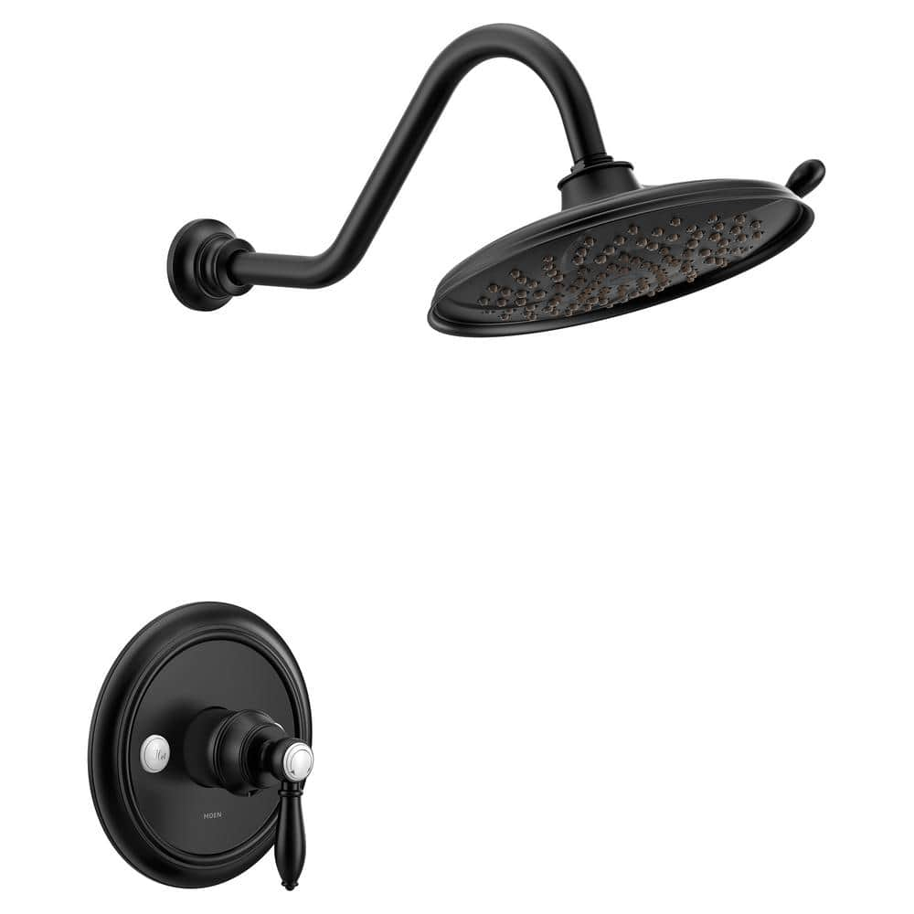 MOEN Weymouth M-CORE 3-Series 1-Handle Shower Trim Kit in Matte Black ...