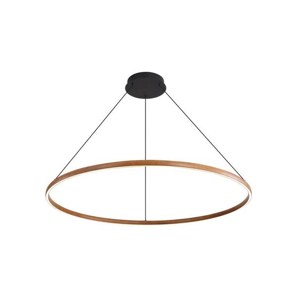 Golden Lighting - Veritas 1-Light Dimmable Integrated LED Driftwood Chandelier for Bedroom, Dining, Foyer, Hall, Kitchen, Living