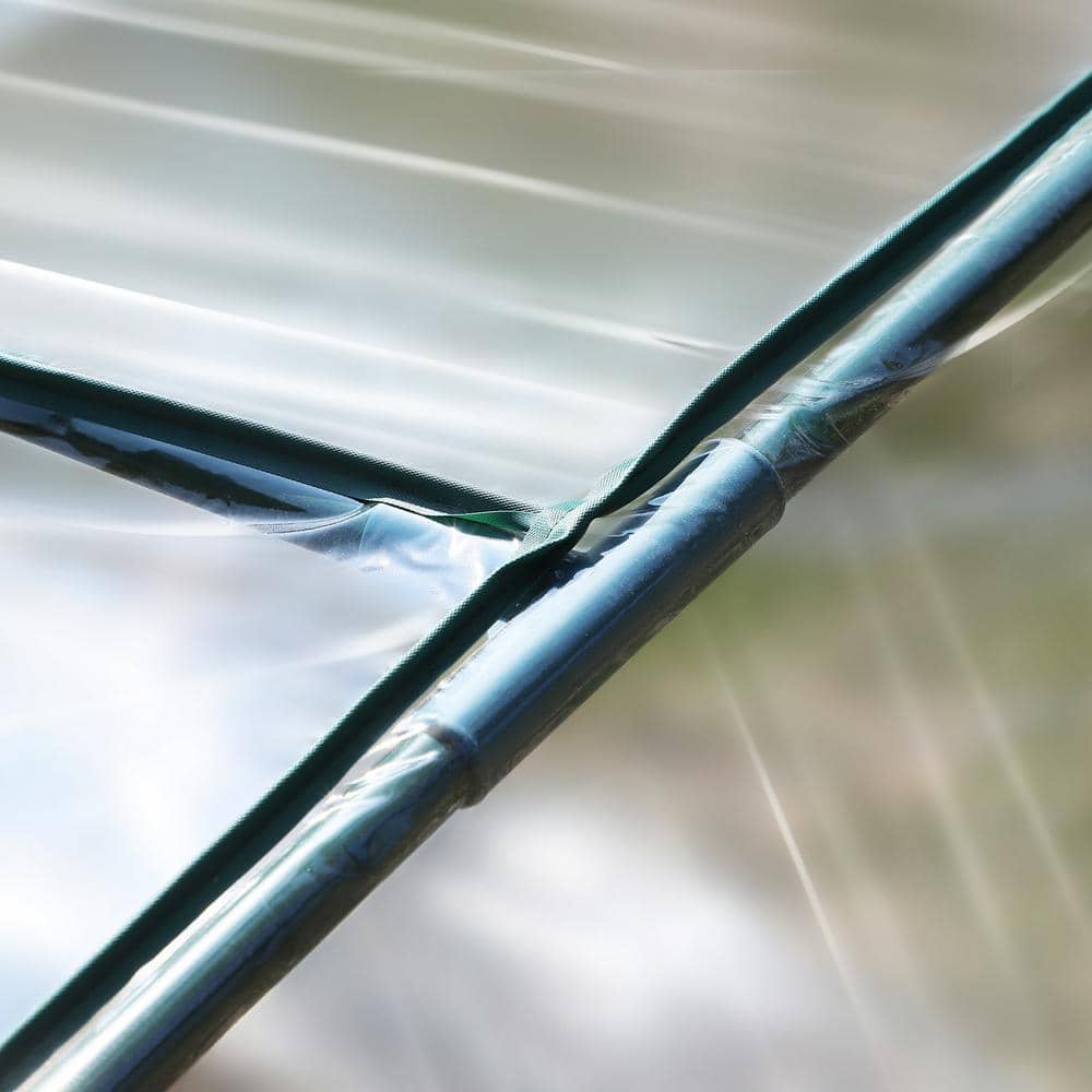 Clear PVC Tunnel Greenhouse with Steel Frame, 13' x 3' x 2.5'