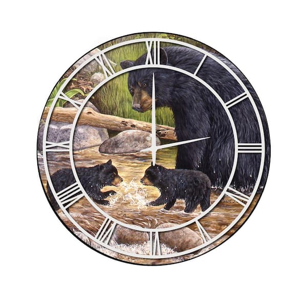 Unbranded "Bear Creek Gang" Full Coverage Art and White Numbers Imaged Wall Clock