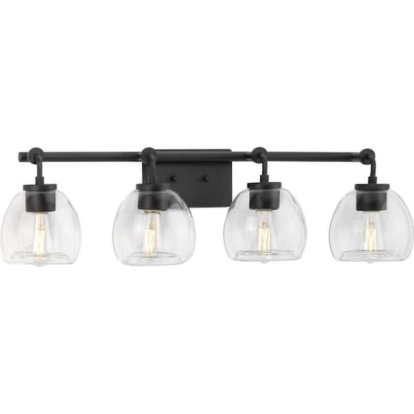 Progress Lighting Caisson 31.87 In. 4-light Graphite Clear Glass Urban 