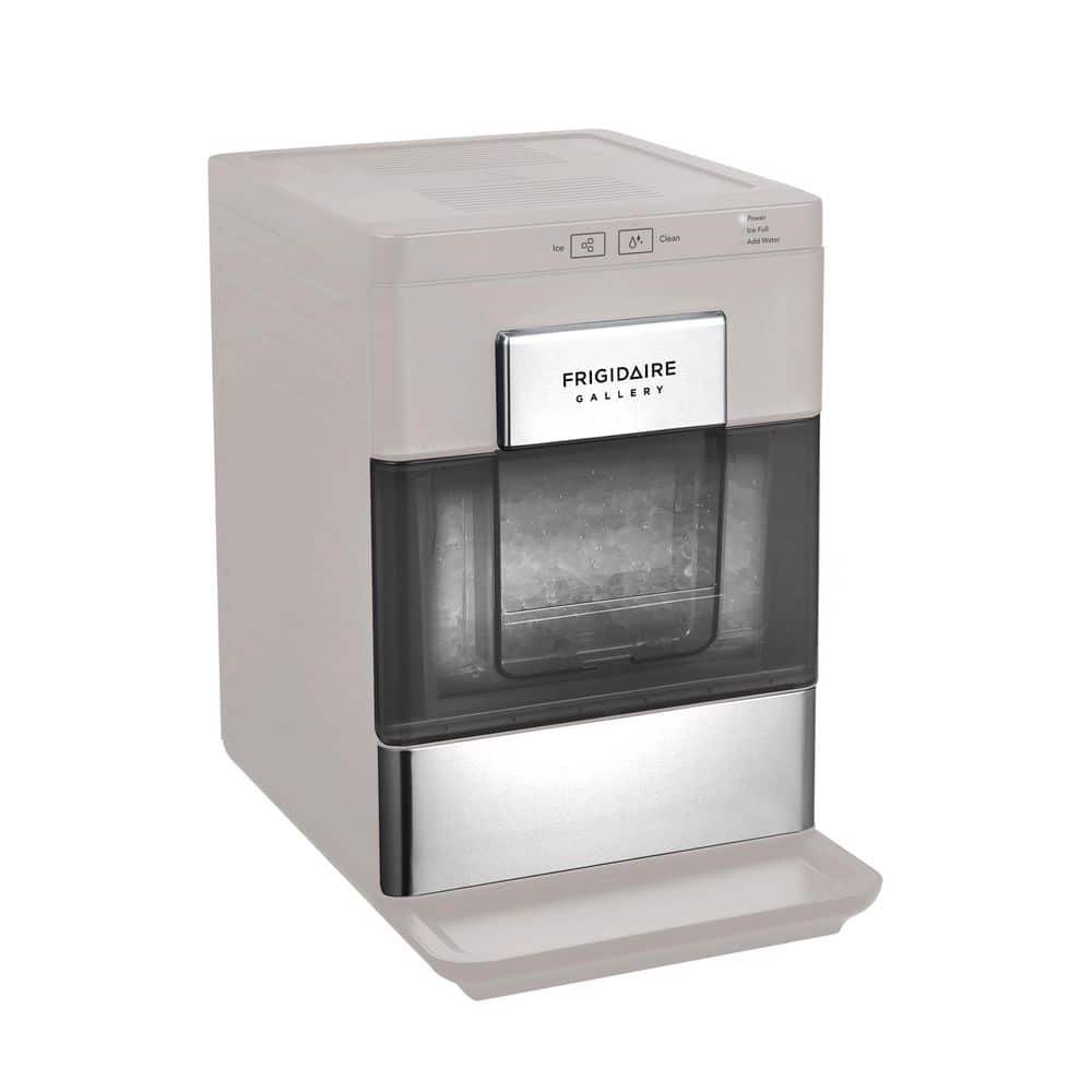 Frigidaire 11 in. 33 lb. Countertop Nugget Ice Maker with Touch Controls with Stainless Steel in Grey EFIC220-GREY-6COM