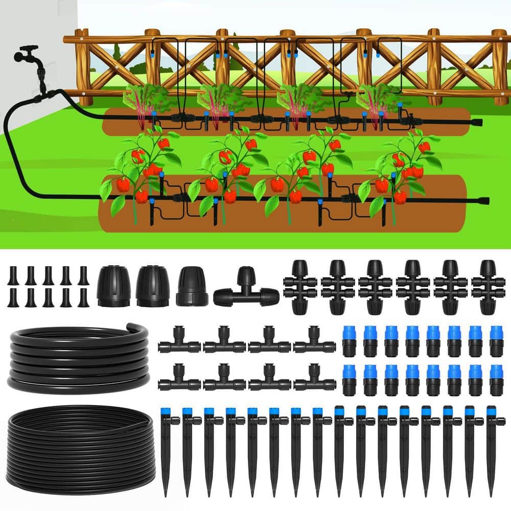 230 ft. Quick-Connect Drip Irrigation System Kit, Automatic Garden Watering System for Garden, Greenhouse, Lawn price history on PriceWatchPro