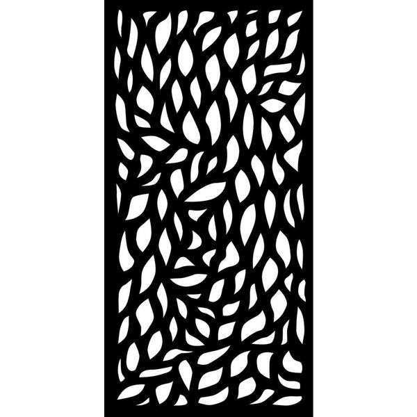 Matrix 0.3 in. x 95.6 in. x 3.95 ft. Autumn Recycled Plastic Charcoal Decorative Screen (5-Piece per Bundle)