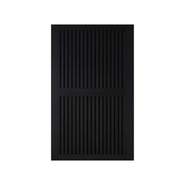 ST 50 in. x 84 in. C-Panel Solid Core Black Vertical Stripe Design Pine Wood Interior Sliding Barn Door Slab