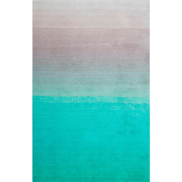 nuLOOM Luxe Ombre Turquoise 8 ft. x 10 ft. Area Rug