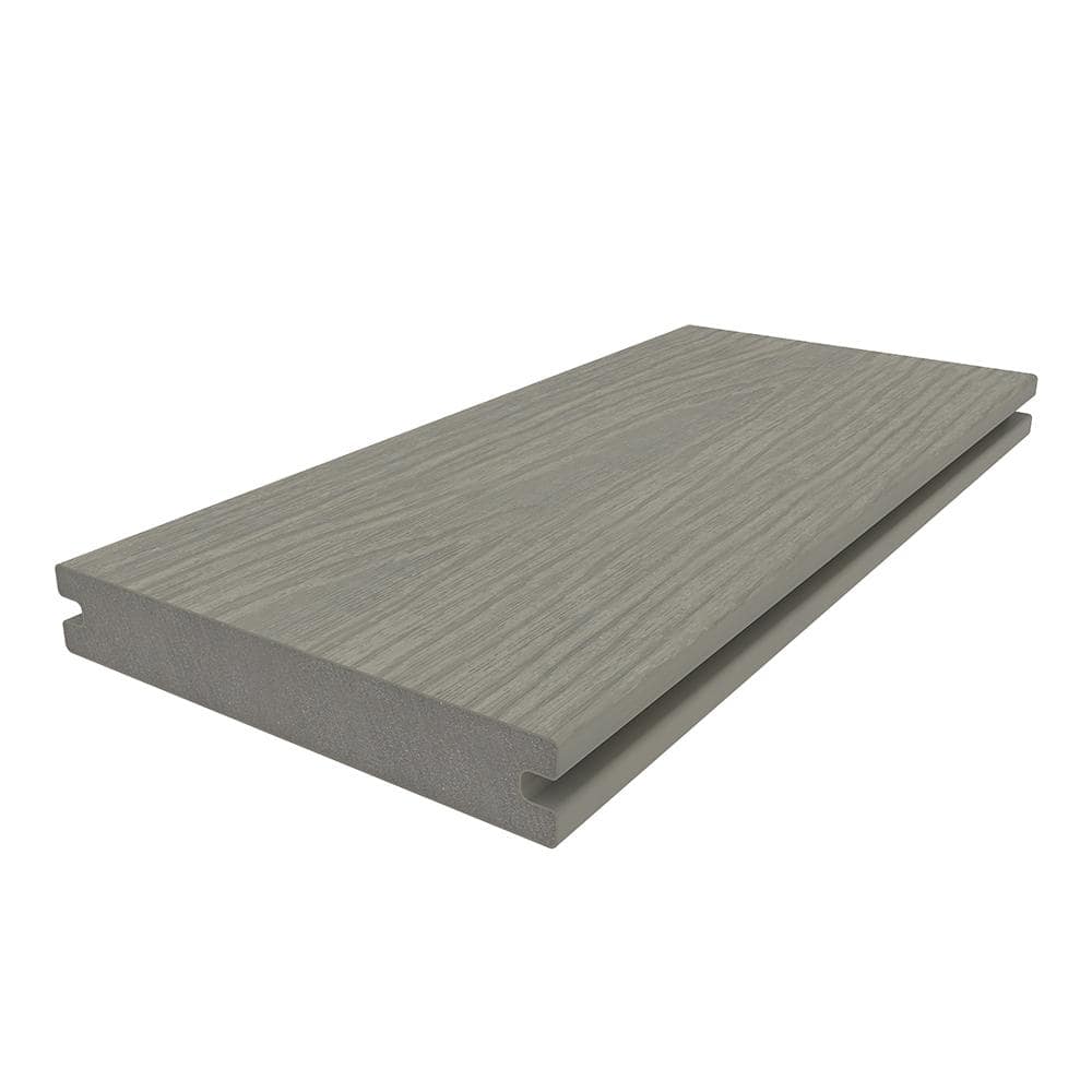 8-ft Roman Antique Composite Decking Board with Grooved Edge