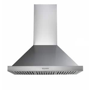 48 in. 1000 CFM Wall Canopy Ventilation Hood in Stainless Steel Wall Mounted with Lights