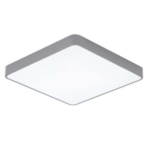 DEWDROP 11.8 in. 24-Watt Square LED Ceiling Light Cool White Flush Mount Close to Ceiling Light for Kitchen Bathroom