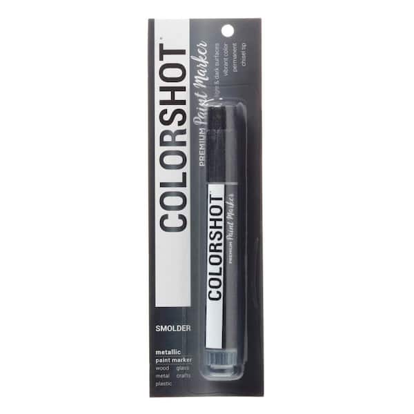 COLORSHOT Metallic Smolder Black Acrylic Craft Paint Pen 43871 - The Home  Depot
