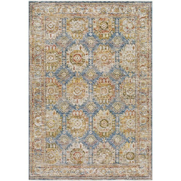 Mona Lisa Mustard Traditional Border 2 X 3 Area Rug