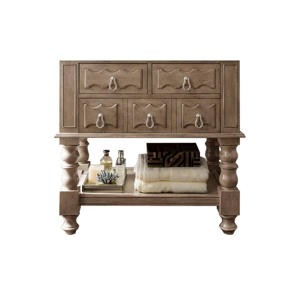 Castilian 34.8 in. W x 22.9 in. D x 32.6 in. H Bath Vanity Cabinet Only in 