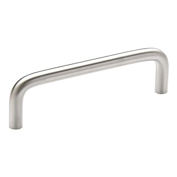 Amerock Brass Wire Pulls 3-3/4 in (96 mm) Center-to-Center Brushed Chrome Drawer Pull