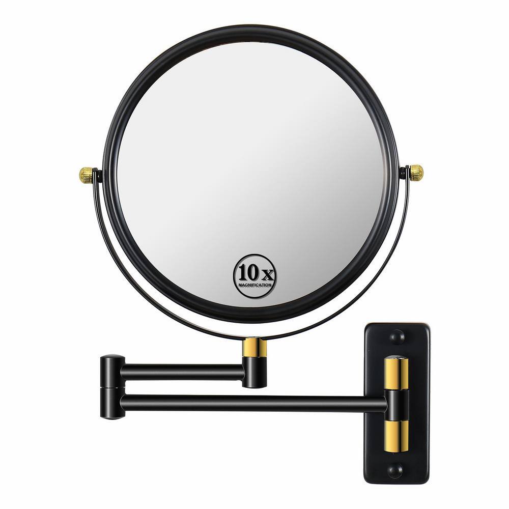 8-inch Wall Mounted Makeup Vanity Mirror, 1X/10X Magnification Bathroom Mak