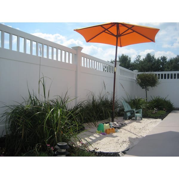 Weatherables 5 in. x 5 in. x 9 ft. Vinyl Fence Corner Post LWPT
