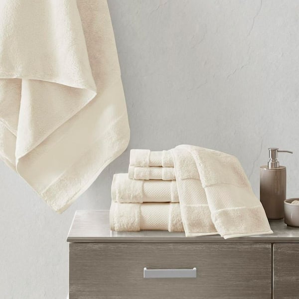 Turkish 6-Piece Natural Cotton Bath Towel Set
