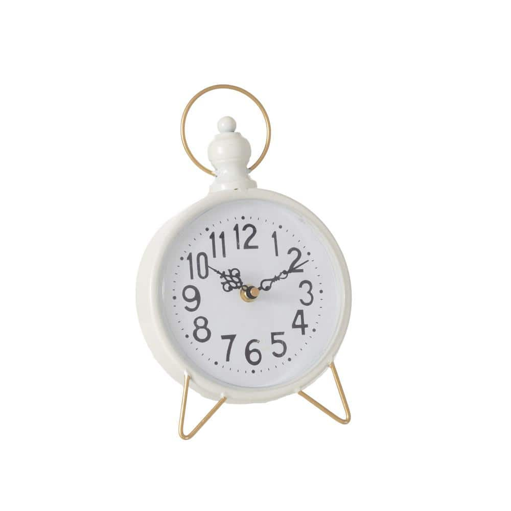 Equity by La Crosse Analog 4.5 in. Round Gold Metal Twin Bell Keywind Alarm  Clock 13012 - The Home Depot