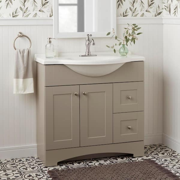 Warnick Single-Handle Single-Hole High-Arc Bathroom Faucet in Brushed Nickel