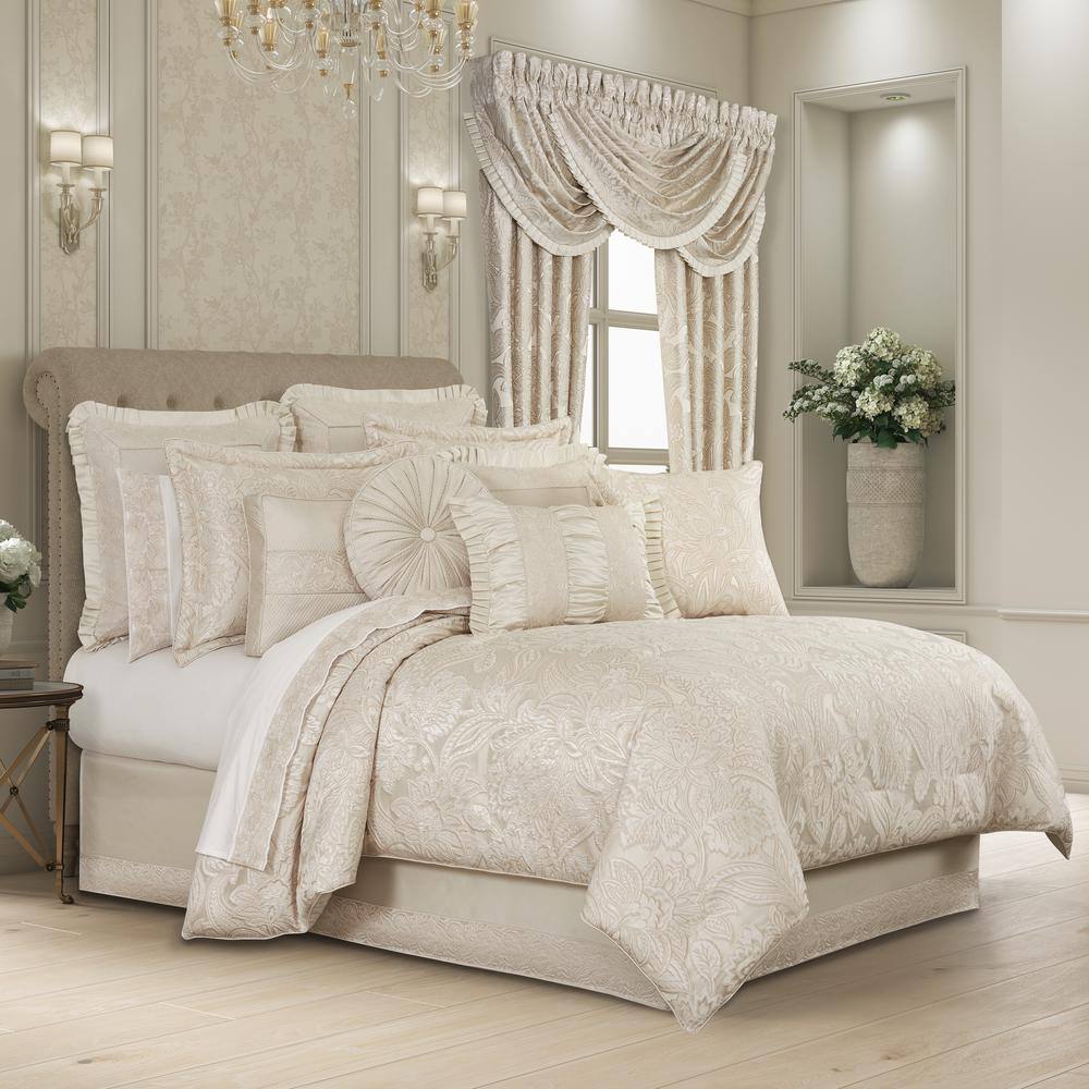 Champagne Satin Jacobean Rectangular Throw Pillow