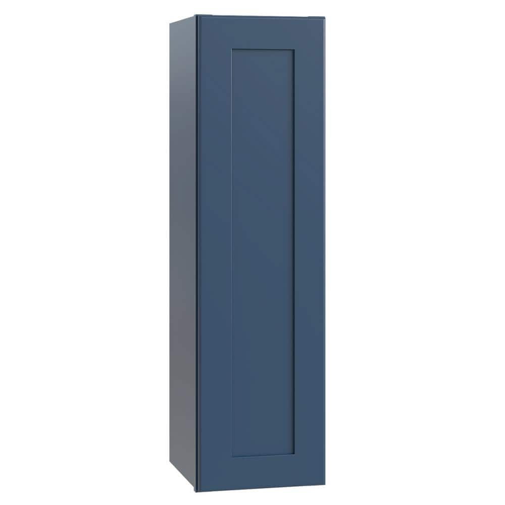 Newport 15 in. W x 12 in. D x 36 in. H Assembled Plywood Wall Kitchen Cabinet in Mythic Blue with Soft Close price history on PriceWatchPro