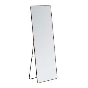 Anky Brown 23.2 in. W x 65 in. H Rectangle Wood Framed Full Length Mirror