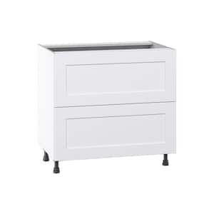 Wallace Painted White Assembled Base Kitchen Cabinet For Cooktop with 3-Drawers (36 in. W x 34.5 in. H x 24 in. D)