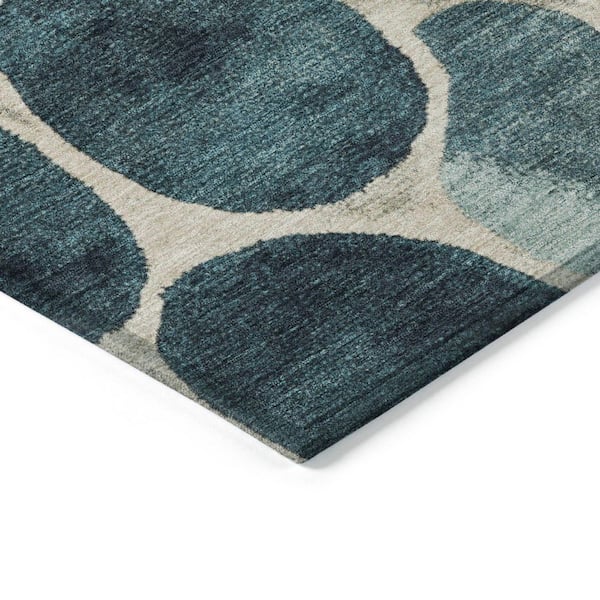 Chantille Machine Washable Indoor/Outdoor Abstract ACN1993 Teal 2 ft. x 3 ft. Accent Rug