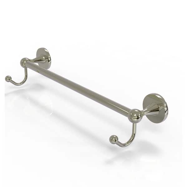 Allied Brass Shadwell Collection 30 in. Towel Bar with Integrated Hooks in Polished Nickel