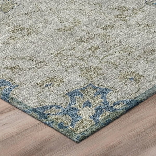 Chantille Machine Washable Indoor/Outdoor Abstract ACN2958 Silver 2 ft. x 3 ft. Accent Rug