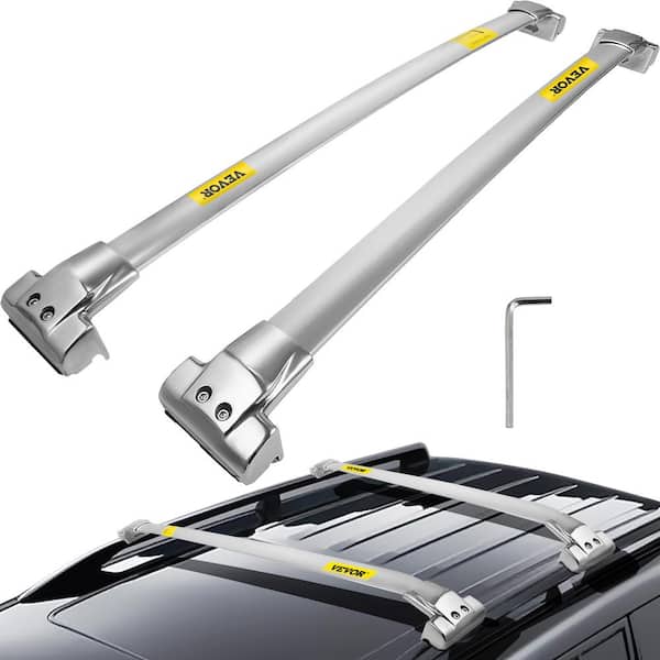 Universal Roof Rack Cross Bars, 48'' Adjustable Aluminum Lockable Crossbars  W/Extendable Window Frame & Dual Key, Upgraded Rooftop Luggage Crossbars