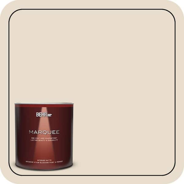 BEHR MARQUEE 1 qt. #23 Antique White Matte Interior Paint with Primer