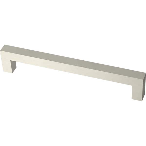 Franklin Brass Simple Modern Square 6-5/16 in. (160 mm) Stainless Steel Cabinet Drawer Pull (10-Pack)
