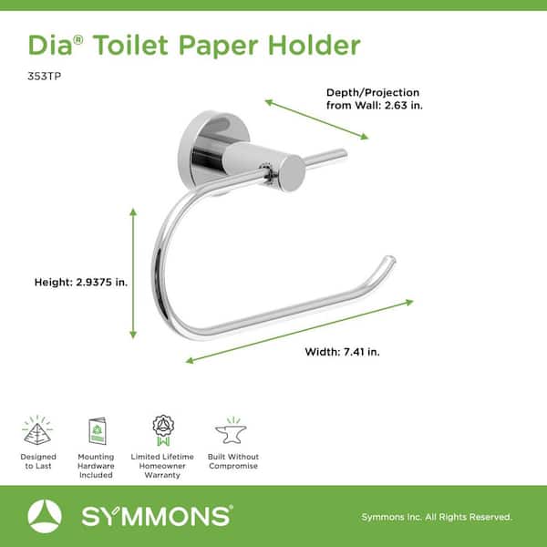 Symmons Duro 4 Piece Bath Hardware Set with Toilet Paper Holder