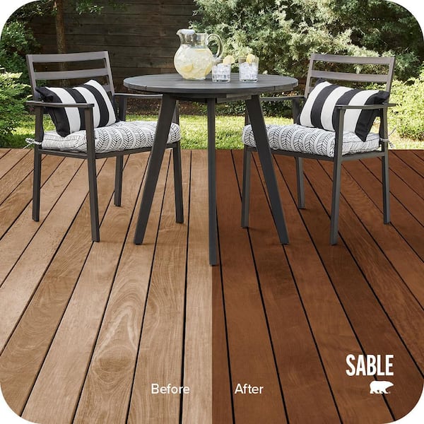 5 gal. #ST-135 Sable Semi-Transparent Waterproofing Exterior Wood Stain and Sealer