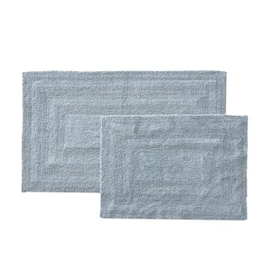 Logan Cotton Green Solid 2-Piece Rug Set 17 in. x 24 in./21 in. x 34 in.