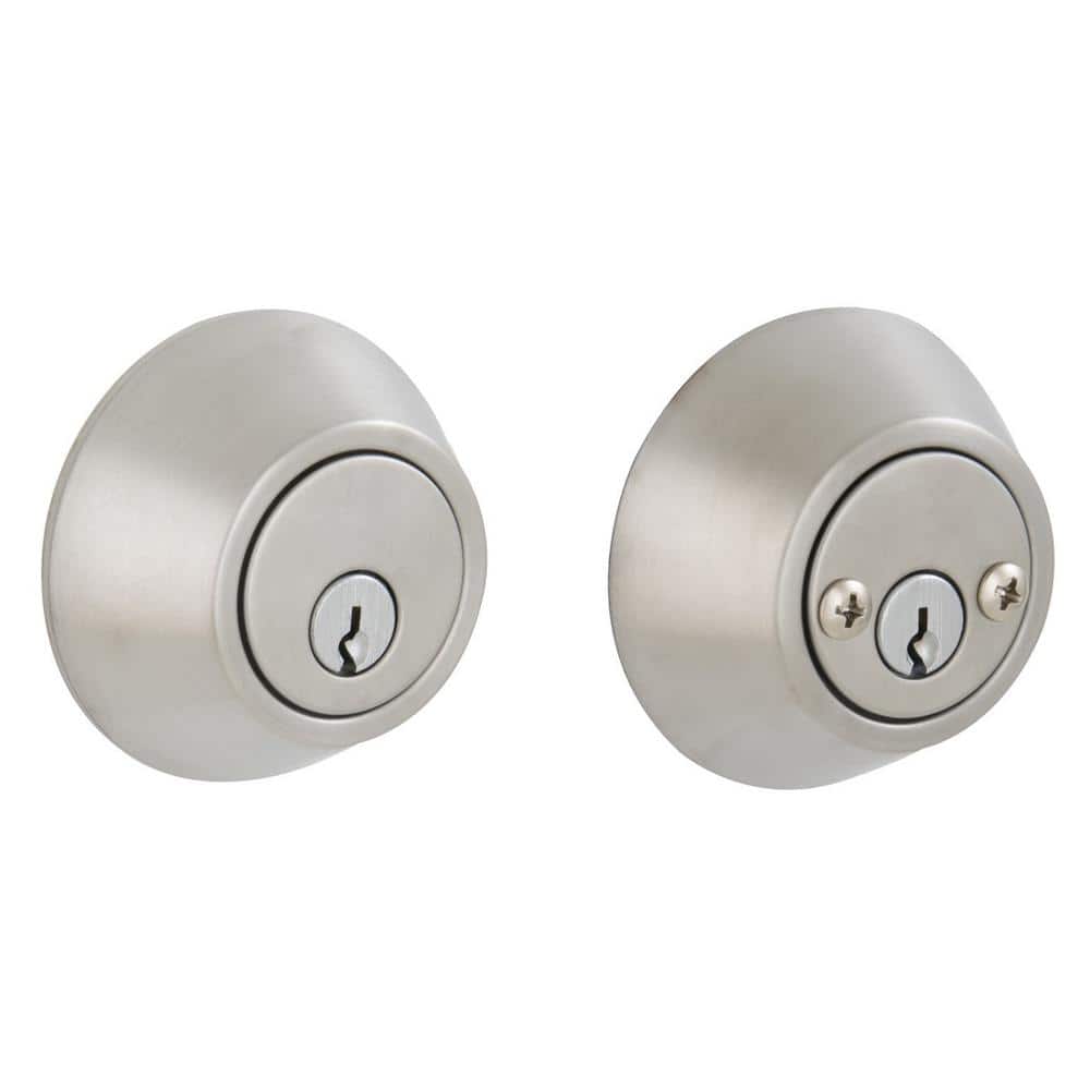 ESSENTIALS by Schlage VD62 Series Satin Stainless Steel Double Cylinder  Deadbolt VD62 V 630 The Home Depot
