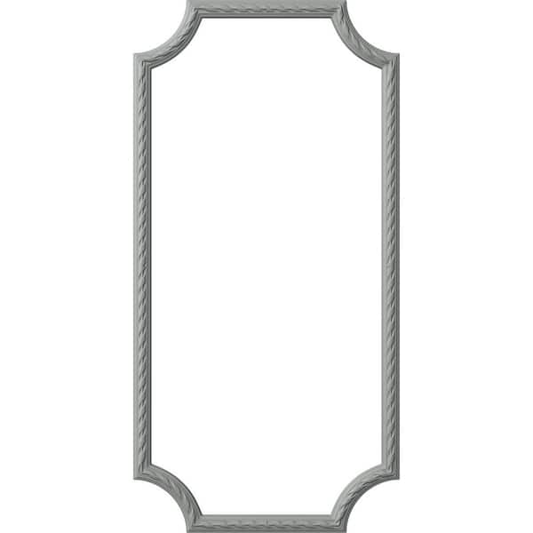 Ekena Millwork 24 in. W x 48 in. H Unfinished Polyurethane Reeded Acanthus Leaf Panel Moulding Kit (Single Panel)