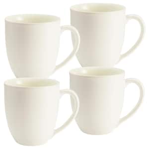 Colorwave White 12 fl. oz. (White) Stoneware Mugs, (Set of 4)