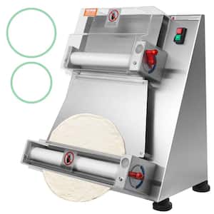 3-15 in. Automatic Dough Roller Sheeter Stainless Steel 390-Watt Electric 260-Per Hour Pizza Dough Roller