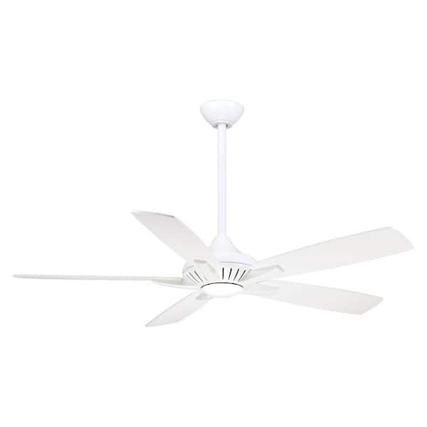 MINKA-AIRE Dyno 52 in. Integrated LED Indoor White Ceiling Fan with Remote Control